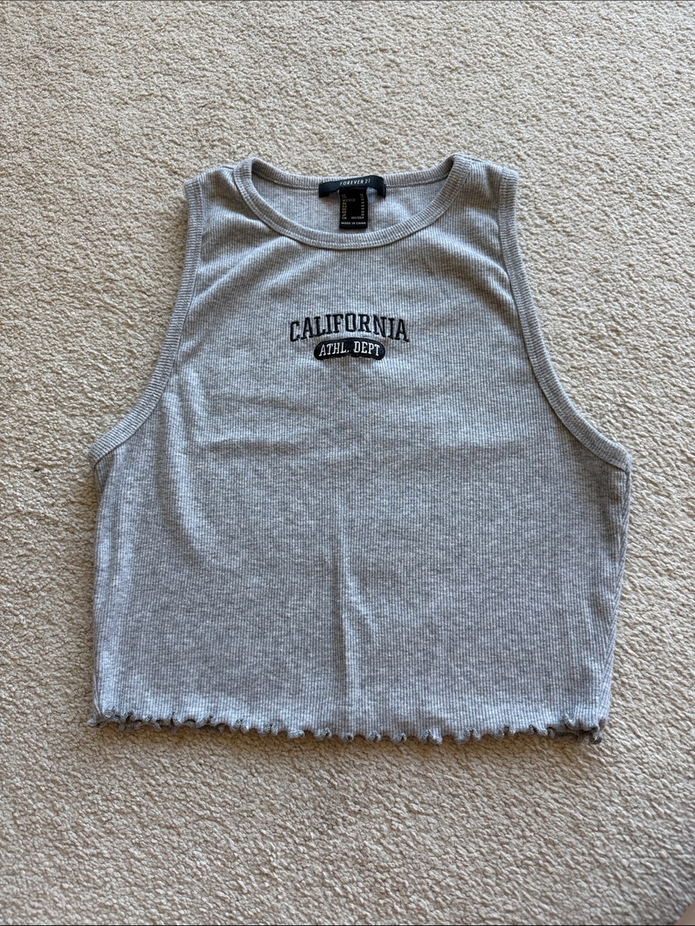 California athl dept crop top